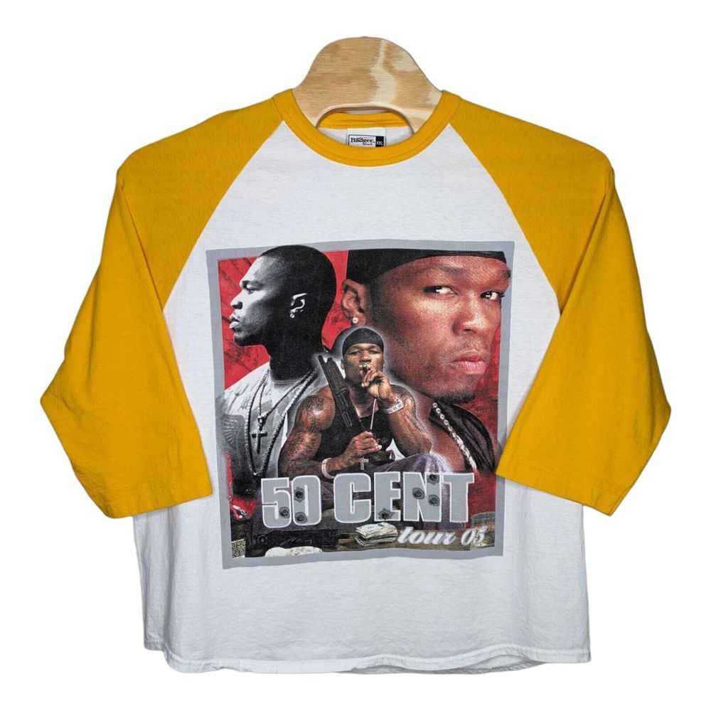 Vintage 50 Cent Tour Concert T Shirt Sz XXL‎ Raglan Ludacris Lil Jon Ciara 2005